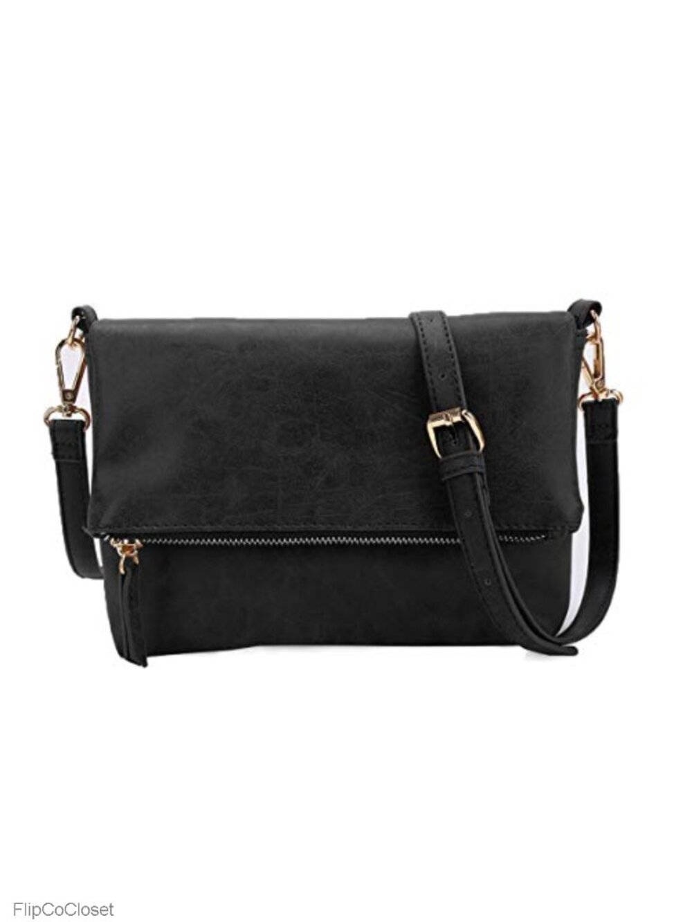 Vegan PU Leather Crossbody Bag with Adjustable Strap Small Purse